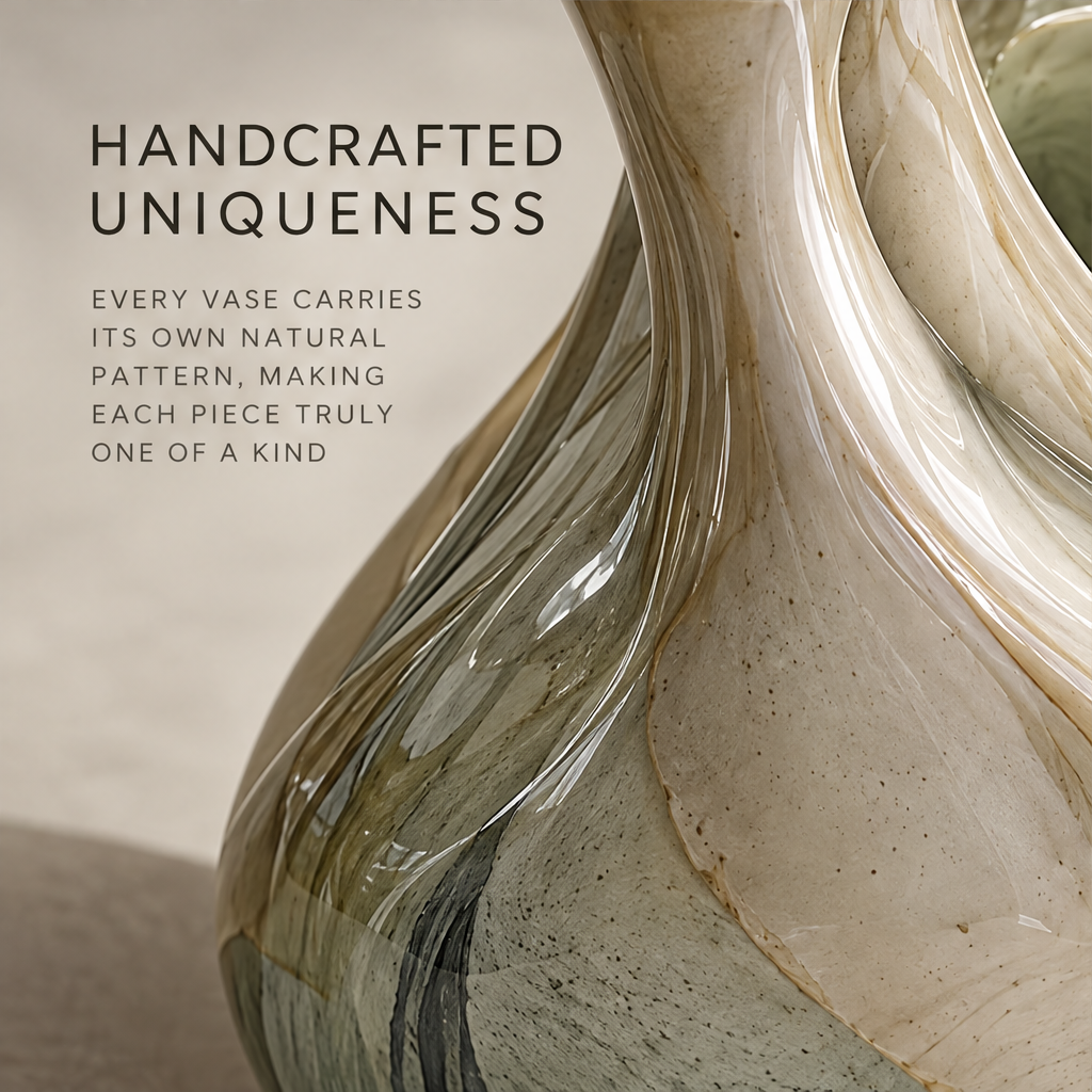 Natural Flow in Form — top-down view of four-opening vase, inspired by organic growth each curve feels alive