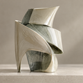 Sculpted for a Calmer Space — multi-panel folded vase on marble surface, more than a vase a statement of art