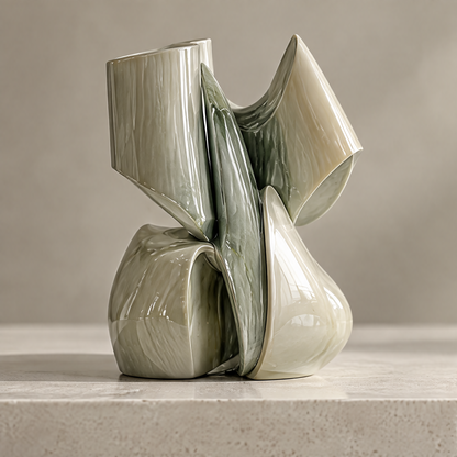 Refined in Every Detail — close-up of sage green marbled glaze, thoughtful craftsmanship for lasting beauty